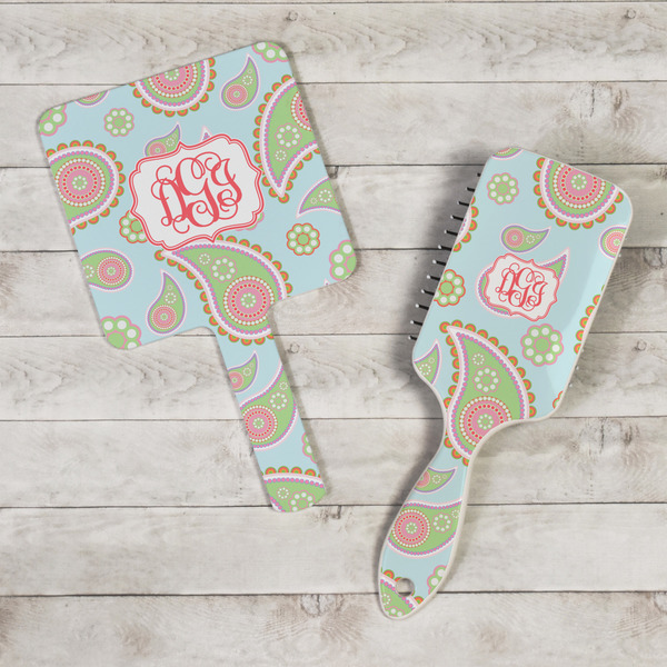 Blue Paisley Hand Mirrors - In Context