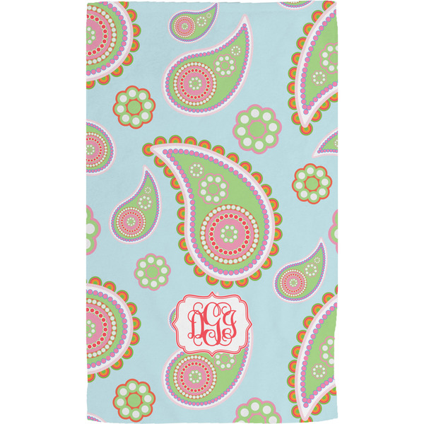 Blue Paisley Hand Towel (Personalized)