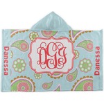 Blue Paisley Kids Hooded Towel (Personalized)
