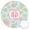 Blue Paisley Printed Cookie Topper - 3.25" (Personalized)