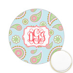 Blue Paisley Printed Cookie Topper - 2.15" (Personalized)