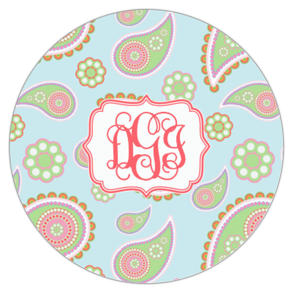 Blue Paisley Icing Circle - XSmall - Single
