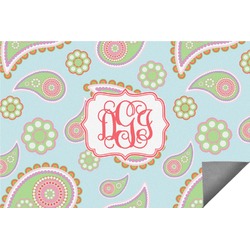 Blue Paisley Indoor / Outdoor Rug (Personalized)