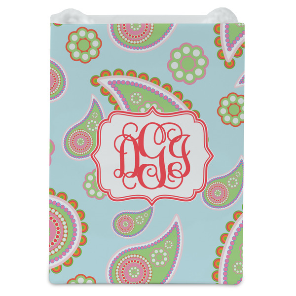 Blue Paisley Jewelry Gift Bag - Gloss - Front