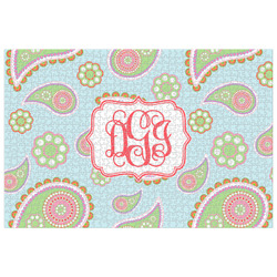 Blue Paisley 1014 pc Jigsaw Puzzle (Personalized)