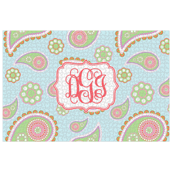 Custom Blue Paisley Jigsaw Puzzle - 1000-piece (Personalized)
