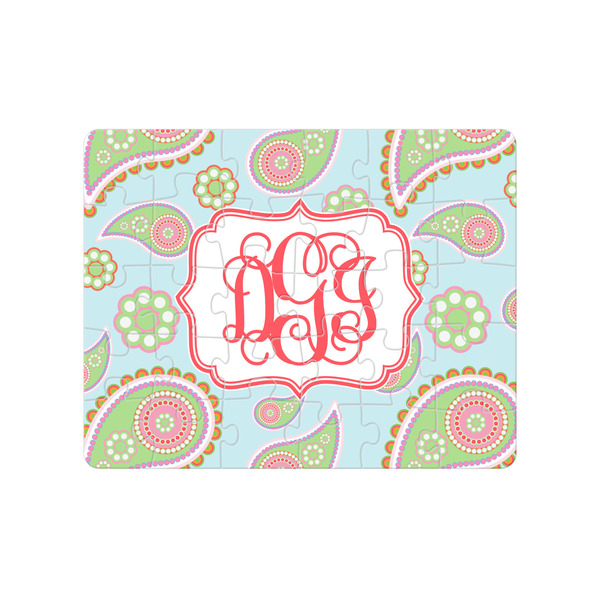 Custom Blue Paisley 30 pc Jigsaw Puzzle (Personalized)