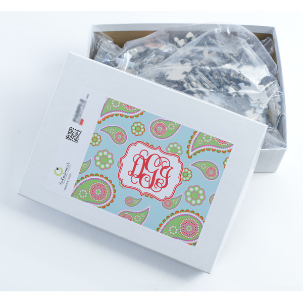 Blue Paisley Jigsaw Puzzle 500 Piece - Box