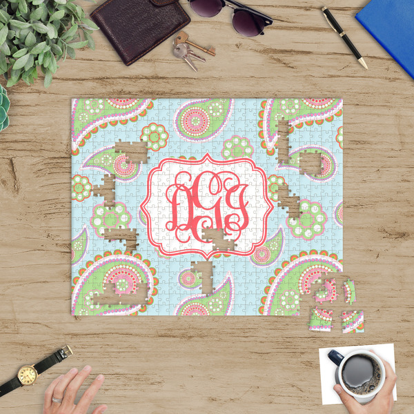 Blue Paisley Jigsaw Puzzle 500 Piece - In Context