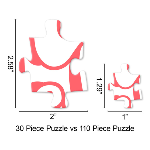 Blue Paisley Jigsaw Puzzle - Piece Comparison