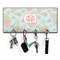 Blue Paisley Key Hanger w/ 4 Hooks w/ Monogram