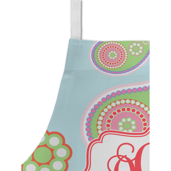 Blue Paisley Kid's Aprons - Detail