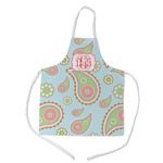 Blue Paisley Kid's Apron w/ Monogram