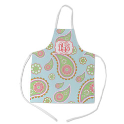 Blue Paisley Kid's Apron w/ Monogram