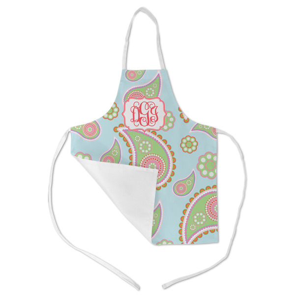 Blue Paisley Kid's Aprons - Medium - Main (med/lrg)