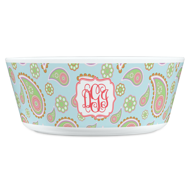 Blue Paisley Kids Bowls - FRONT