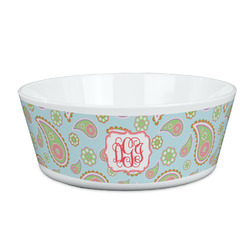 Blue Paisley Kid's Bowl (Personalized)