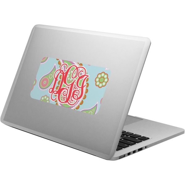 Custom Blue Paisley Laptop Decal (Personalized)
