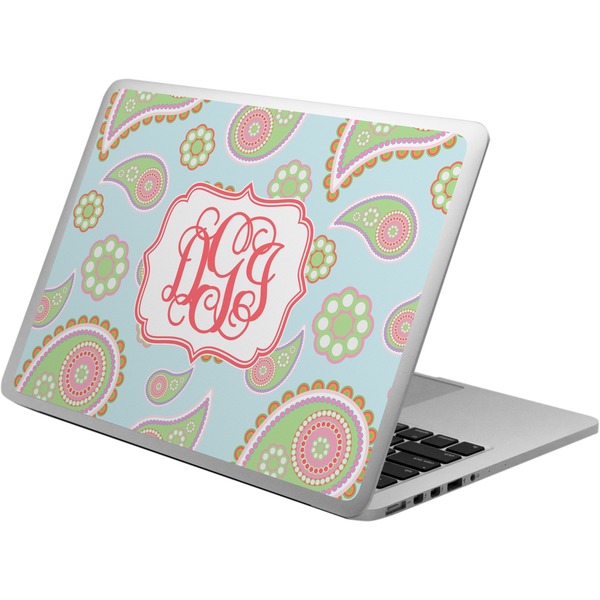 Custom Blue Paisley Laptop Skin - Custom Sized (Personalized)