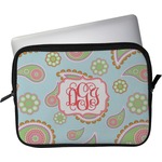 Blue Paisley Laptop Sleeve / Case - 13" (Personalized)