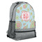 Blue Paisley Large Backpack - Gray - Angled View
