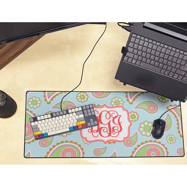 Blue Paisley Large Gaming Mats - LIFESTYLE