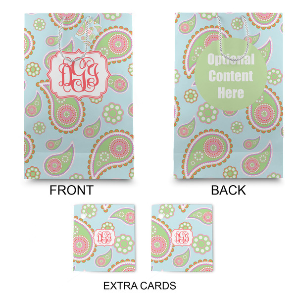 Blue Paisley Large Gift Bag - Approval