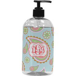 Blue Paisley Plastic Soap / Lotion Dispenser (Personalized)