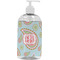 Blue Paisley Plastic Soap / Lotion Dispenser (16 oz - Large - White) (Personalized)