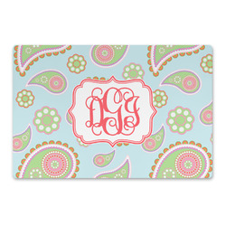 Blue Paisley Large Rectangle Car Magnet (Personalized)