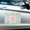 Blue Paisley Large Rectangle Car Magnets- In Context