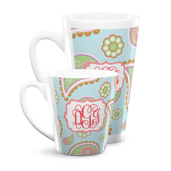 Blue Paisley Latte Mugs Main