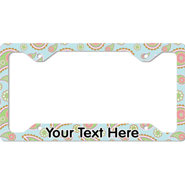 Blue Paisley License Plate Frame - Style C