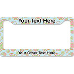 Blue Paisley License Plate Frame - Style B (Personalized)