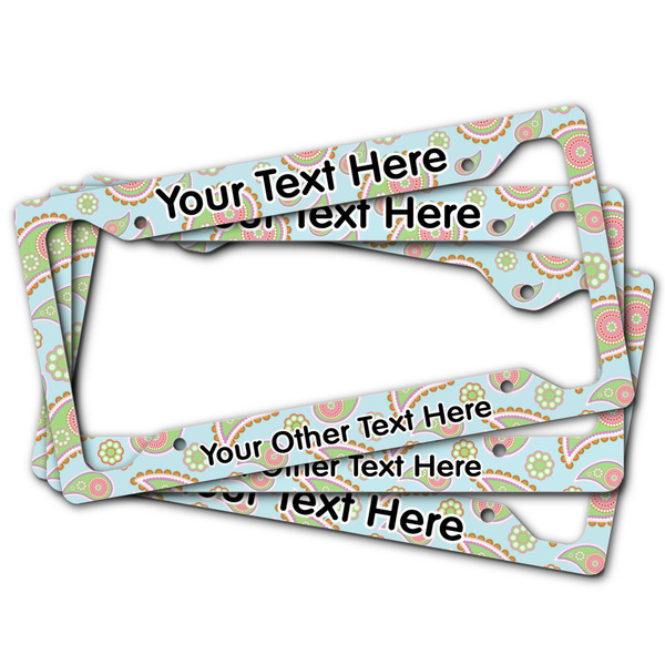 Blue Paisley License Plate Frames - (PARENT MAIN)