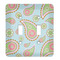 Blue Paisley Light Switch Cover (2 Toggle Plate)