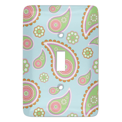 Blue Paisley Light Switch Cover (Single Toggle) (Personalized)