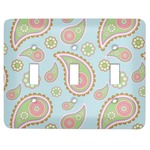 Blue Paisley Light Switch Cover (3 Toggle Plate)