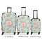 Blue Paisley Luggage Bags all sizes - With Handle
