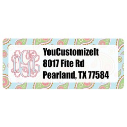 Blue Paisley Return Address Labels (Personalized)