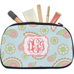 Blue Paisley Makeup / Cosmetic Bag - Medium (Personalized)