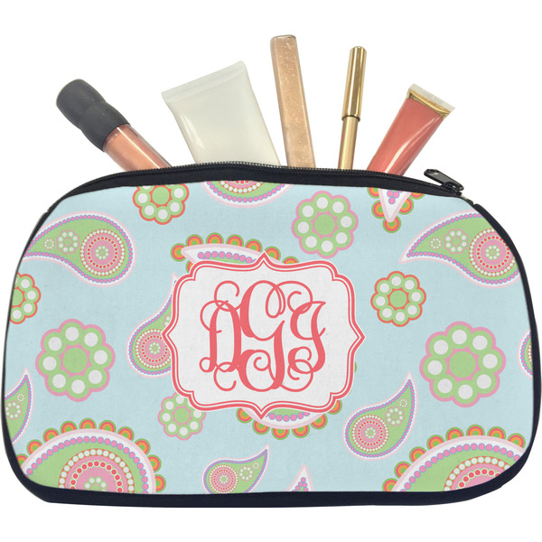 Blue Paisley Makeup Bag Medium