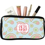 Blue Paisley Makeup / Cosmetic Bag (Personalized)