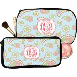 Blue Paisley Makeup / Cosmetic Bag (Personalized)