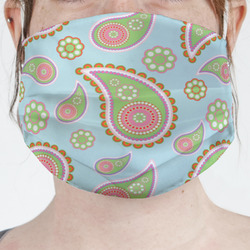 Blue Paisley Face Mask Cover (Personalized)
