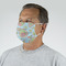 Blue Paisley Mask - Quarter View on Guy