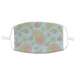 Blue Paisley Adult Cloth Face Mask - XLarge