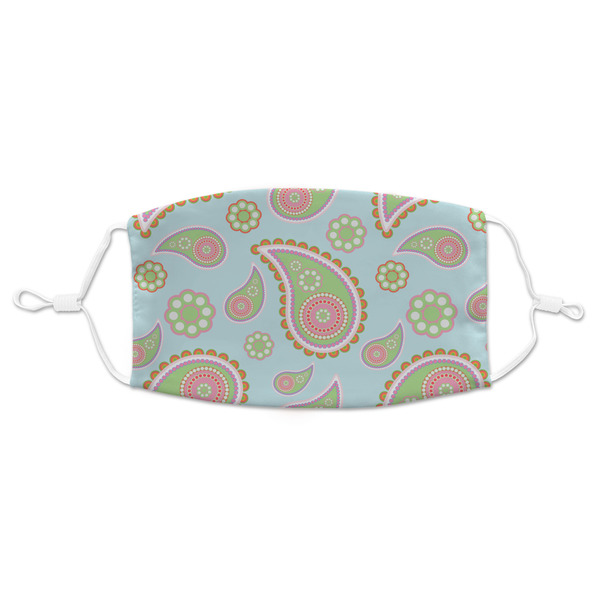 Custom Blue Paisley Adult Cloth Face Mask - Standard