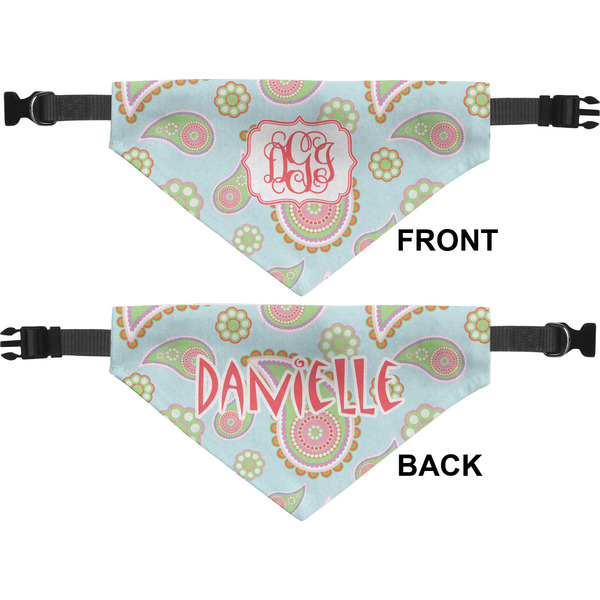 Blue Paisley Medium Dog Bandana Approval