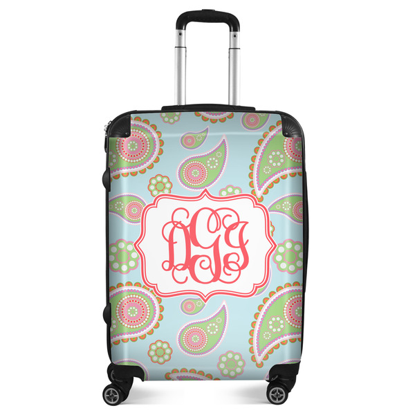 Custom Blue Paisley Suitcase - 24" Medium - Checked (Personalized)
